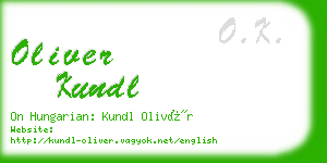 oliver kundl business card